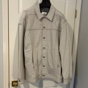 Rick Owens DRKSHDW Jumbo Worker Milk Melange Denim Jacket